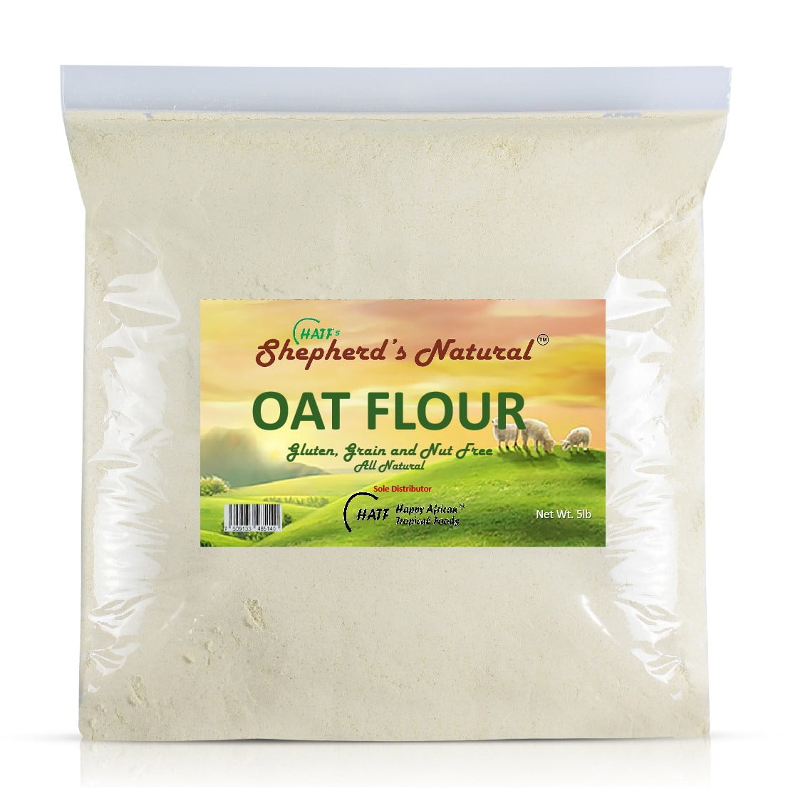 Oat Flour by Shepherd's Natural, All Natural 5 lb. / 80 oz. bag