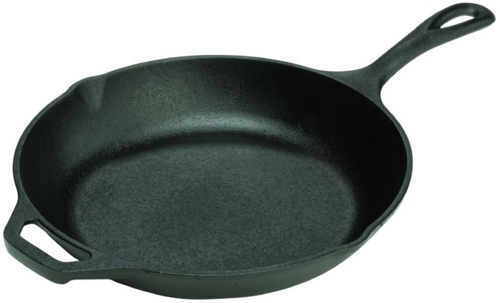 Lodge 10 Inch Cast Iron Chef Skillet Pre-Seasoned Cast Iron Pan with Sloped Edges for Sautes and Stir Fry. 