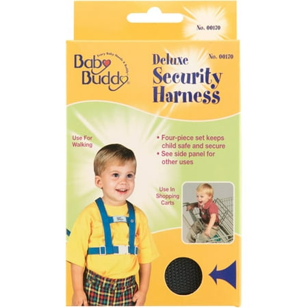 Baby Buddy Deluxe Security Harness with Tether and Chair Straps, 4-Piece, Navy