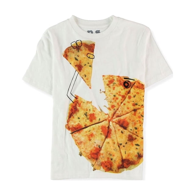 Aeropostale Boys Pizza Camiseta gráfica, Blanco, 5