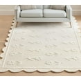 thumbnail image 3 of Jessa Scallop Jessa Scallop Handmade Wool Area Rug with Non-Slip Cotton Backing for Living Room, Bedroom, and Home Décor (Beige) (10x14 Feet), 3 of 3