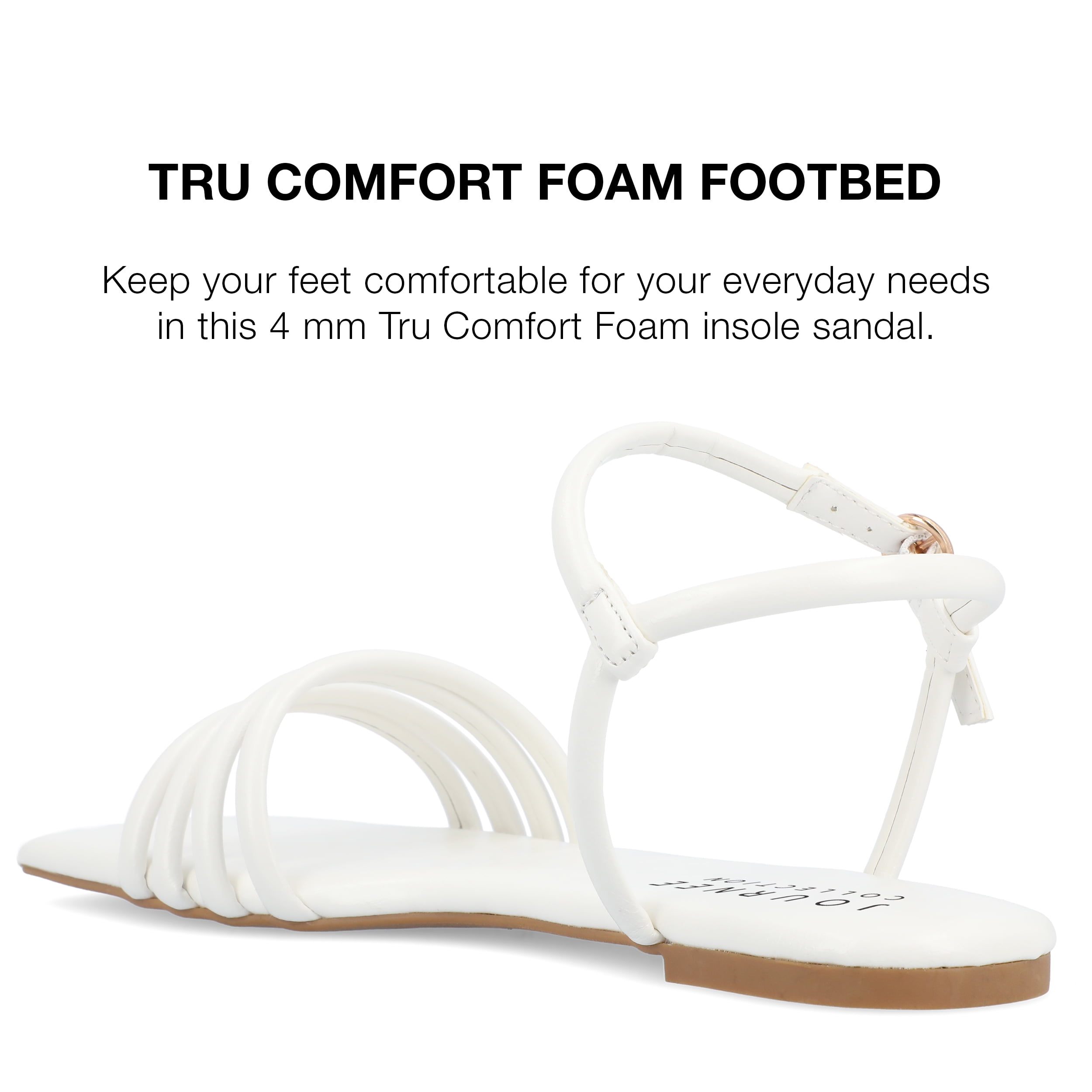 Journee Collection Womens Lyddea Tru Comfort Foam Buckle Multi Strap Sandal