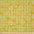 thumbnail image 2 of Ambesonne Paisley Fabric by the Yard Microfiber, Modernized Oriental Motifs, 2 Yards, Earth Yellow and Ivory, 2 of 2