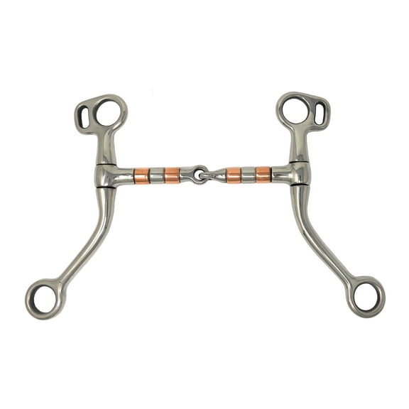 AJ Tack Tom Thumb Snaffle with Roller Bit