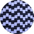 thumbnail image 1 of Ahgly Company Indoor Round Abstract Blue Modern Area Rugs, 4' Round, 1 of 4