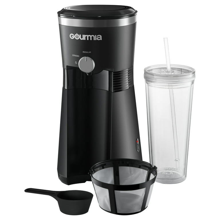 New Gourmia 12 Cup Programmable Hot & Iced Coffeemaker, Stainless Steel