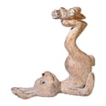 thumbnail image 1 of Figura de conejo de resina, adorno de escritorio, decoración de primavera, artesanías, escultura animal para marrón, 1 of 9