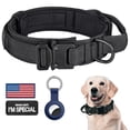thumbnail image 1 of WAAYEE Collar Táctico para Perro, Collar Ajustable de Entrenamiento Militar de Nylon con Asa de Control y Hebilla de Metal Pesado para Perros Medianos y Grandes, con Parches y Estuche Airtags (XL, Ne, 1 of 9
