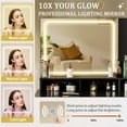 thumbnail image 2 of COMHOMA Vanity Desk with Large Mirror and Lights, Makeup Table with 4 Drawers & Storage Shelves for Bedroom, Black, 2 of 9