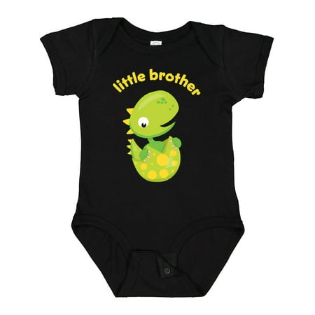 

Inktastic Little Brother Dinosaur Gift Baby Boy Bodysuit