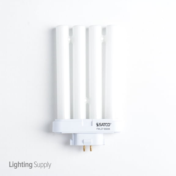 Satco S6385 27W Quad Tube T4 Compact Fluorescent GX10Q-4 Base 6500K (FML27 6500K GX10Q-4)