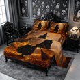 thumbnail image 2 of Erosebridal Halloween Witch Bed Sheets 4-Piece,Happy Fall Full Size Sheets,Orange,1 Flat Sheet, 1 Fitted Sheet and 2 Pillowcases, 2 of 6