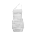 thumbnail image 4 of VISgogo Vestido ajustado sin mangas para mujer, vestido ajustado fruncido de color sólido, estilo callejero de verano de una pieza VISgogo moda, 4 of 9