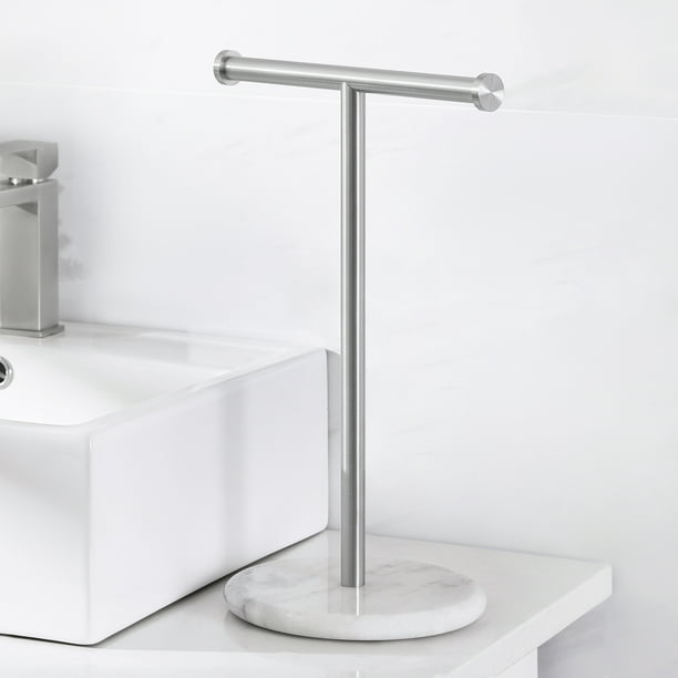 KES Hand Towel Holder Stand Marble Towel Rack Countertop Brushed