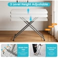 thumbnail image 4 of Dkelincs 30" Folding Table for Small Space, Height Adjustable Small Desk TV Tray Portable Utility Foldable Table for Laptop, Camping(White), 4 of 8