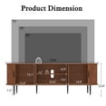 thumbnail image 2 of CBJCBJ 70" Modern  Tambour Door TV Stand  up to 80" TVs, Entertainment Center with Storage, Fluted Television Consoles for Living Room（Brown）, 2 of 10