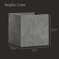 thumbnail image 3 of COSAPOTS Reglito Cube Planter – Fiberglass Indoor/Outdoor and Weather-Resistant Large Planter (Grey Stone, 31.5" L x 31.5" W x 32.1" H), 3 of 8