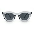 thumbnail image 4 of Cute Retro Super Thick Bevel Horn Rim Round Nerdy Hipster Sunglasses Slate - Black, 4 of 8