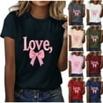 thumbnail image 1 of RKSTN Valentines Gift Valentine Shirts for Women Oversized Crewneck Valentine's Day Graphic Print Short Sleeve T Shirts Pullover Top Womens Casual Round Neck Plus Size Loose Comfy Summer Tee Shirts, 1 of 6