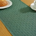 thumbnail image 3 of Nvzi Camino de mesa con borlas, verde oscuro, 33x122cm - Camino de mesa de poliéster, camino de mesa fino, camino de mesa rústico, camino de mesa decorativo para el hogar, 3 of 5