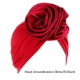 thumbnail image 3 of QUOTAY Floral Embroidered Satin Turban Cap Head Wrap Hat for Women Bohemian Ethnic Pleated Hair Cover 02_B，One Size, 3 of 3