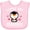AD-Pink, variant on Inktastic I Love My Mommy with Cute Penguin and Hearts Girls Baby Bib