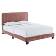 thumbnail image 2 of Modway Celine Channel Tufted Performance Velvet Twin Platform Bed in Dusty Rose, 2 of 8