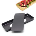 thumbnail image 1 of Non-Stick Rectangle Tart Pan 14.4 Inch Removable Bottom Carbon Steel Baking Pan for Quiche and Pie, 1 of 8