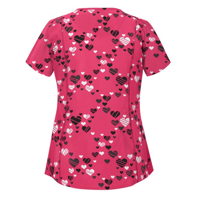 Hauts d'Été pour Femmes 2023 Mode Femmes Manches Courtes Col Hauts Uniforme de Travail Blouse Chemise