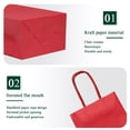 thumbnail image 5 of IN-JOOYAA Gift Bags Medium Kraft Paper Gift Bags with Handles 25 Pcs (Red, 10.6 x 4.3 x 8.6 in), 5 of 6