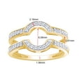 thumbnail image 2 of Round Cut Cubic Zirconia 14k Yellow Gold Curve Wrap Solitaire Enhancer Guard Ring Size - 9, 2 of 3