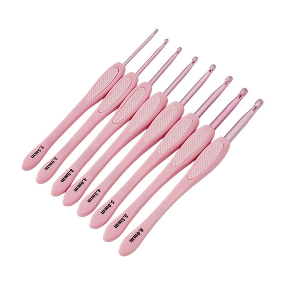 2.5mm-6mmErgonomic Crochet Needle Long Handle Crochet Hook for Beginner Hobbyist