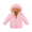 Pink, variant on 2-7 Years Boys Girls Winter Fleece Coats Jacket for Kids Baby Zipper Windproof Jacket Warm Hooded Outwear for Toddler