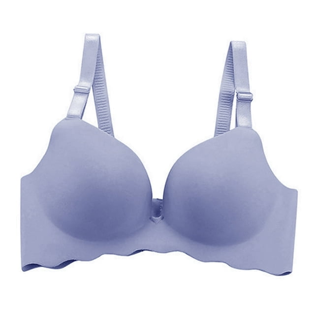 PENGXAING Wuffmeow Mode Femmes Aucune Trace de Couleur Unie Sans Acier Recueilli Soutien-Gorge