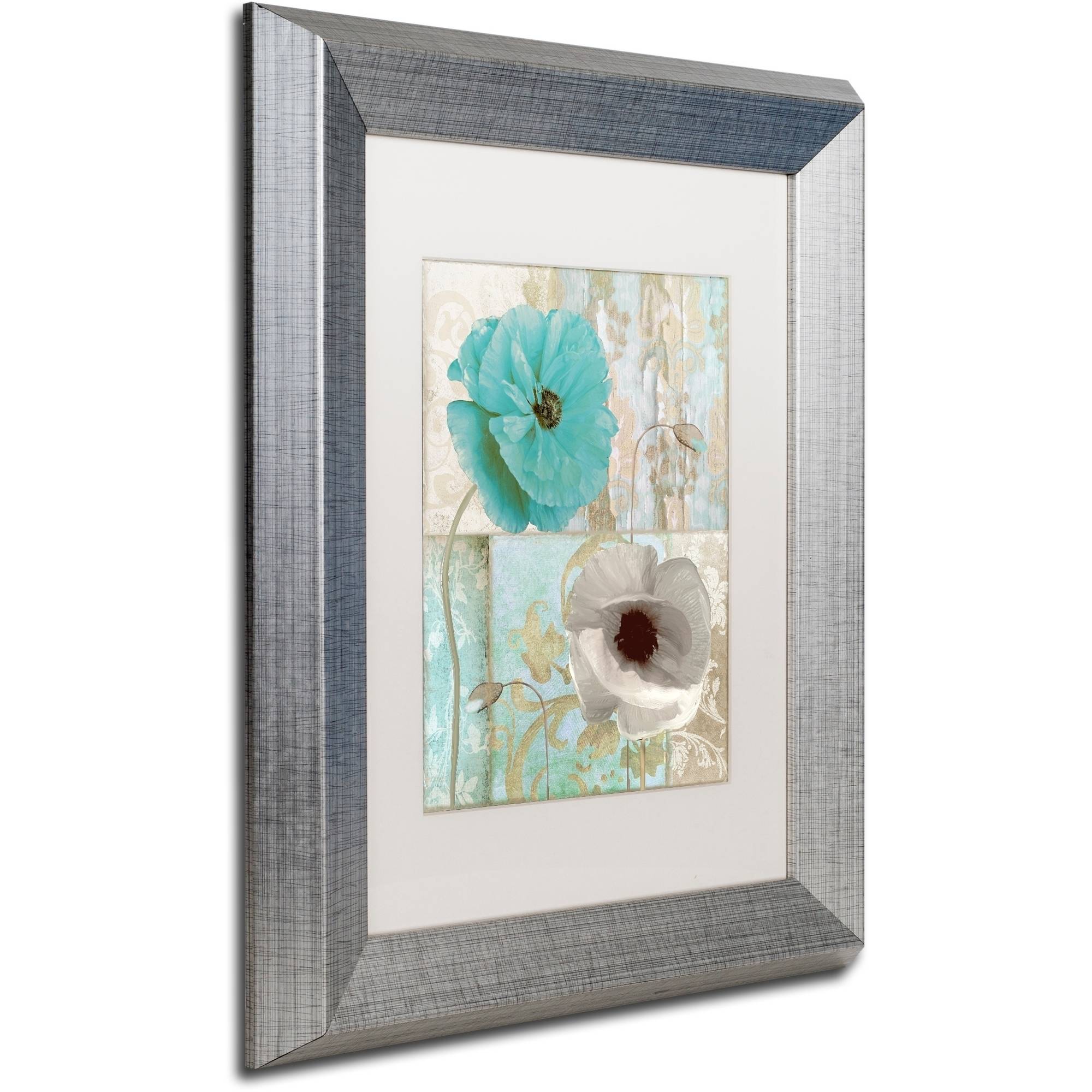 Trademark Fine Art "Beach Poppies II" Canvas Art by Color Bakery White Matte, Silver Frame