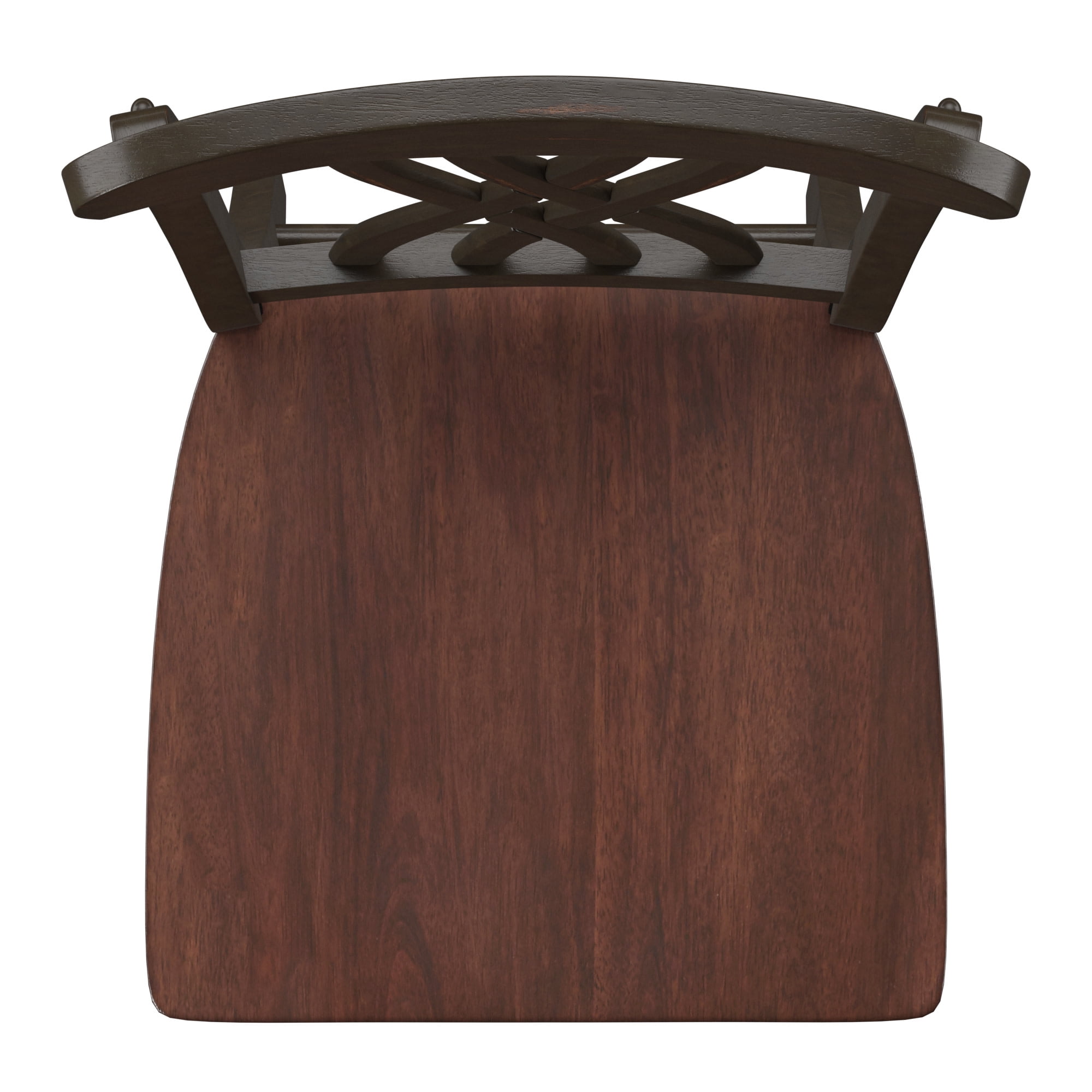 Weston Home Ohana Two-Tone Counter Height Chairs, Set of 2, Antique Black and Cherry