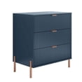 thumbnail image 2 of LIVILAND Modern 3-Drawer Nightstand Bedside Table End Table Furniture - Navy, 2 of 6