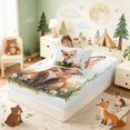thumbnail image 4 of Erosebridal Fox Twin Fitted Sheet for Boys Girls, Daisy Flowers Bedding, 2pcs 1 Fitted Sheet and 1 Pillowcase, 4 of 6