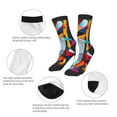 thumbnail image 3 of Honeii Abstract Jazz Instrumental Print Children's Colorful Socks,Unisex Kids and Toddlers' Cushioned Sock,Kids Athletic Crew Socks,for Everyday Wear and Sports, 3 of 5