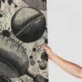 thumbnail image 3 of Orinice Balls Bats Grungy Effect Bathroom Decor Set with Hooks, Colorful Luxurious Graphic Print Polyester Fabric Shower Curtain, Chic Modern Design, Multi Size Options 60x72, 3 of 7