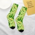 thumbnail image 4 of Uemuo Green Avocado Printed Kids Boys Socks Seamless Crew Socks Crazy Funny Athletic Sport Socks for Children, 4 of 6