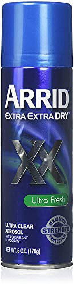 ARRID XX Ultra Clear Anti-Perspirant Deodorant Spray, Ultra Fresh 6 oz (Pack of 4)