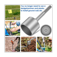 thumbnail image 4 of Ground Rod Driver 30mm Heavy Duty Steel Drill Bit Driver Wear Resistant Wide Compatibility Ground Rod Bits Socket, 4 of 5