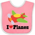 thumbnail image 3 of Inktastic I Love Planes Cute Airplane Boys or Girls Baby Bib, 3 of 4