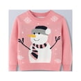 thumbnail image 3 of Top de manga larga para niños cuello redondo algodón corte holgado patrón de muñeco de nieve traje diario, 3 of 7