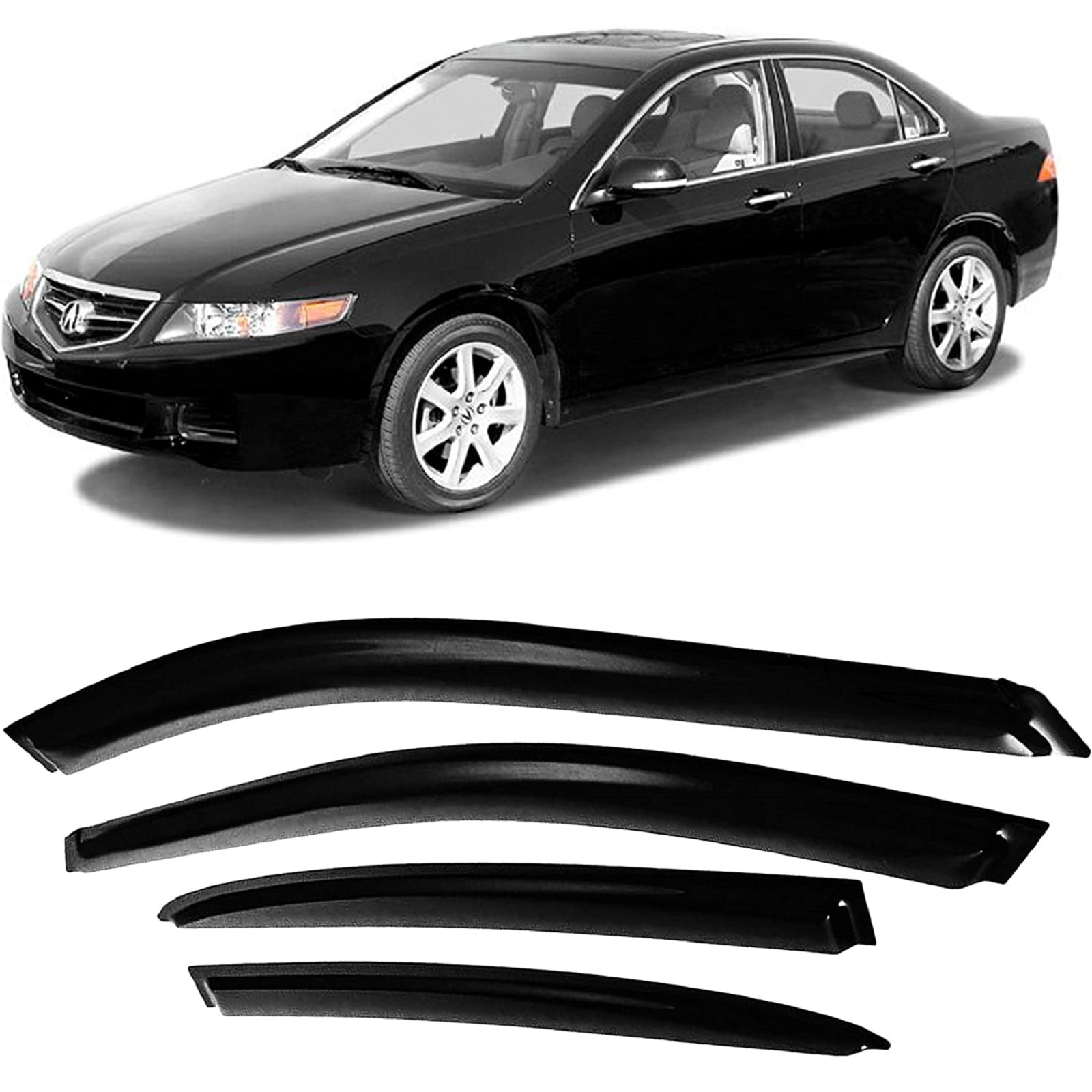 JSP Window Vent Visor For Acura TL 20042008 TapeOn Rain Guard