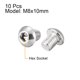 thumbnail image 2 of Tornillos de cabeza redonda hexagonal Uxcell M8 x 0.39'' de acero inoxidable 304 tono plateado 10PCS, 2 of 3