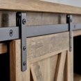 Amerlife TV Stand Sliding Barn Door Farmhouse Wood Entertainment Center