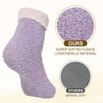 thumbnail image 5 of TRANSLINK 5 Pcs Fuzzy Socks for Women Cuffed Cloud-Feel Breathable Indoor and Outdoor General-Purpose Winter Socks, 5 of 7