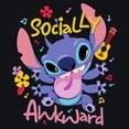 thumbnail image 2 of Juniors Lilo & Stitch Funny Socially Awkward T Shirt, 2 of 4
